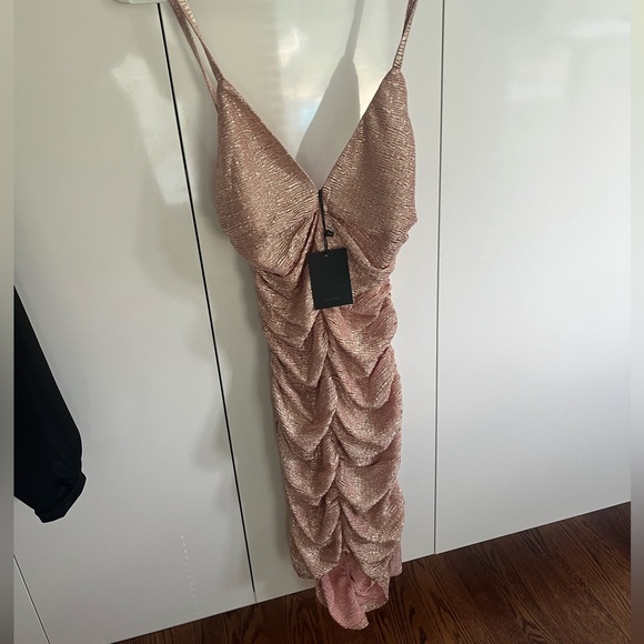 REVOLVE NBD MINI ROSE GOLD DRESS - Picture 4 of 6